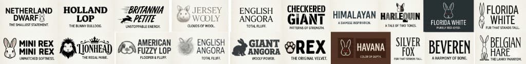 Featured bunny breeds serviced by Flying Duchess